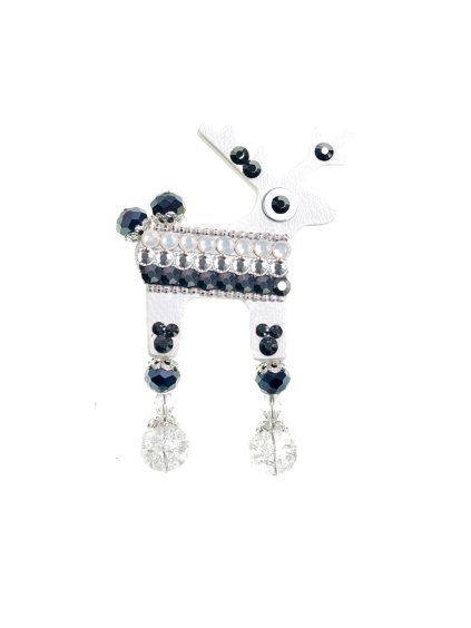 Černobílá mini brož